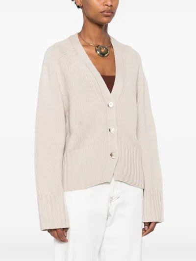Soft Goat Cashmere V-necked Cardigan