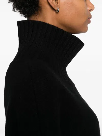 Soft Goat Girlfriend Cashmere Turtle-neck Jumper In Black