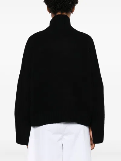 Soft Goat Girlfriend Cashmere Turtle-neck Jumper In Black