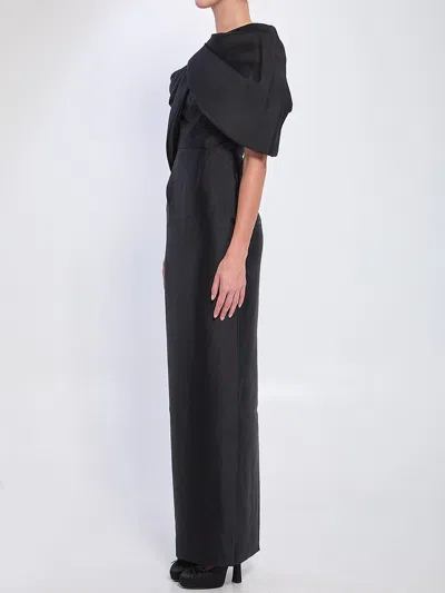 Solace London Davina Off-shoulder Maxi Dress In Black