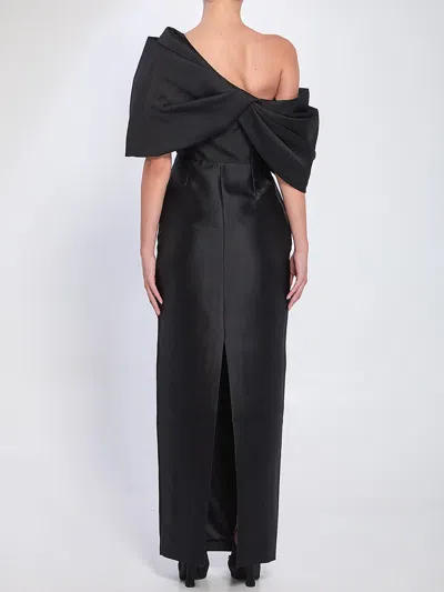 Solace London Davina Off-shoulder Maxi Dress In Black