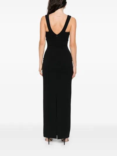 Solace London Nalani Crepe Maxi Dress In Multi