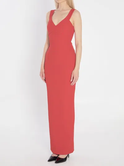 Solace London Nalani Maxi Dress In Orange