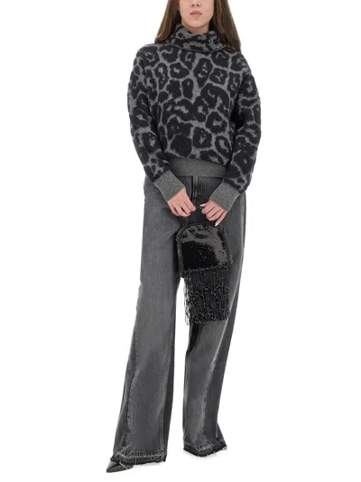 Stella Mccartney Black Wool Alpaca Sweatshirts