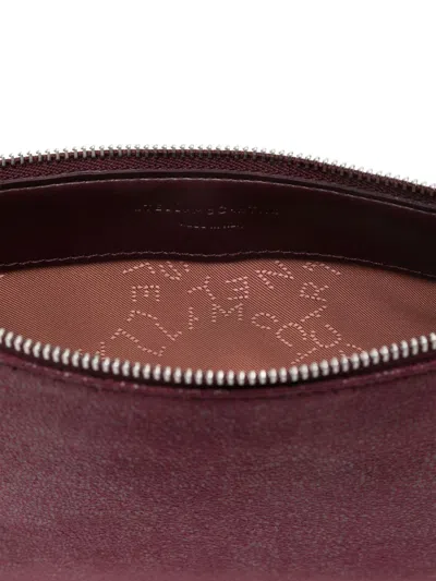 Stella Mccartney Falabella Plum Coloured Clutched Shoulder Bag Women In Burgundy