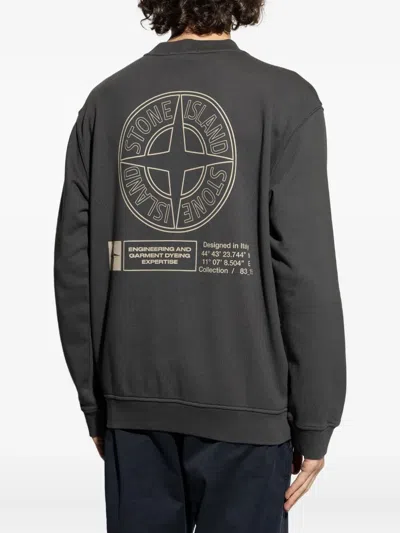 Stone Island Sweatshirt With Industrial Flow Print