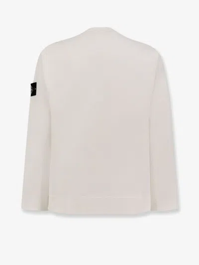Stone Island Cotton Sweatshirt With Knitted Insert In Brown
