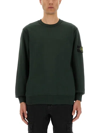 Stone Island Regular Fit Sweatshirt I In Green