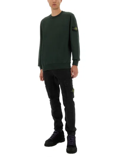 Stone Island Regular Fit Sweatshirt I In Green