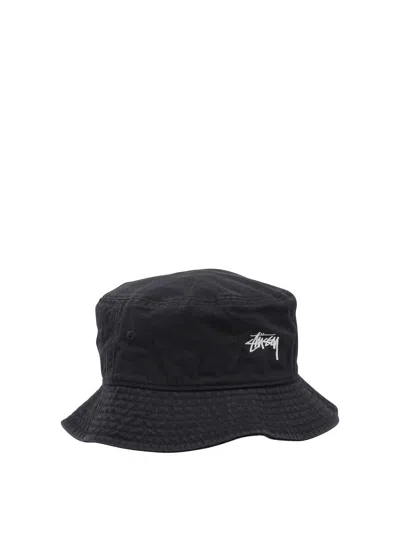 Stussy Bucket Hat Stock Hats Black In Black