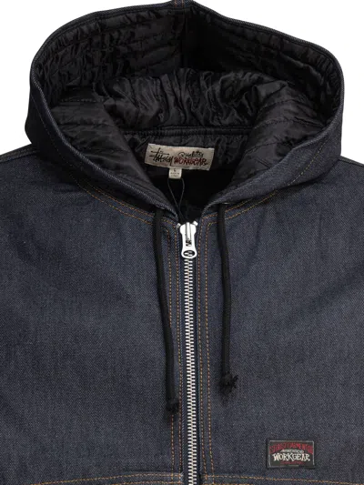 Stussy Work Jacket Denim In Blue