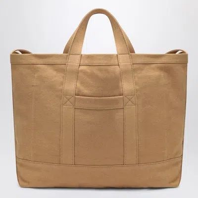 Tekla Beach Bag In Camel Cotton