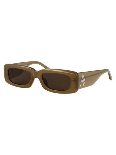 Attico Mini Marfa Sunglasses In Brown