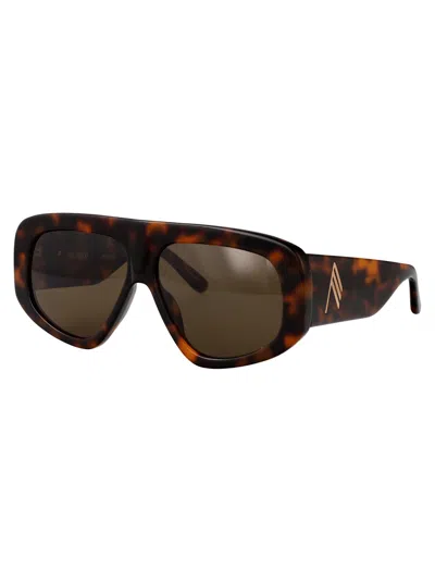 Attico The  Sunglasses In Brown