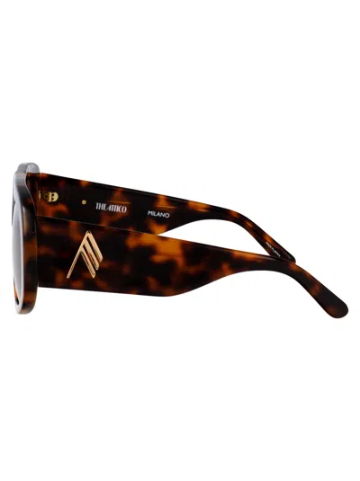 Attico The  Sunglasses In Brown