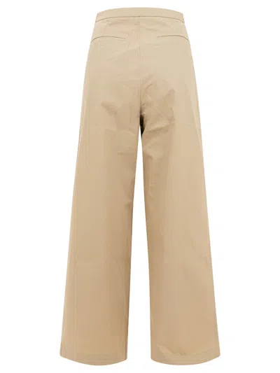 Theloom Cropped Beige Wide-leg Trousers