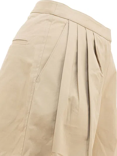 Theloom Cropped Beige Wide-leg Trousers