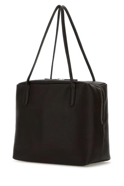 The Row Henri Bag Brown In Grained Leather
