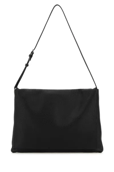 The Row Black Leather Nan Crossbody Bag