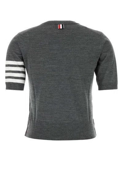 Thom Browne 4bar Wool Top In Gray