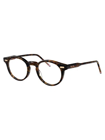 Thom Browne Brown Tortoise Acetate Glasses In Multi