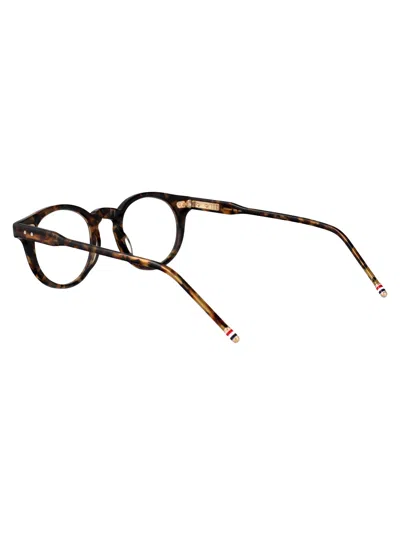 Thom Browne Brown Tortoise Acetate Glasses In Multi