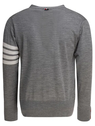 Thom Browne Classic V-neck Cardigan In Fine Merino Wool