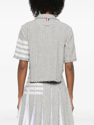 Thom Browne Cotton Blend Shirt In Gray