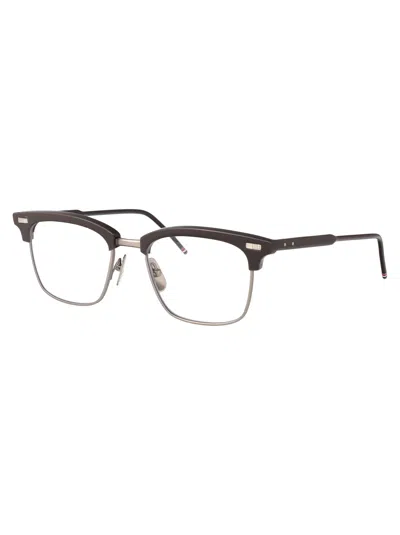 Thom Browne Tb711 Rectangular-frame Sunglasses In Black
