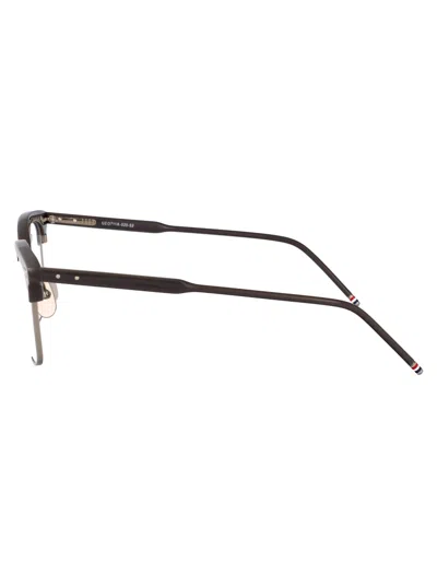 Thom Browne Tb711 Rectangular-frame Sunglasses In Black