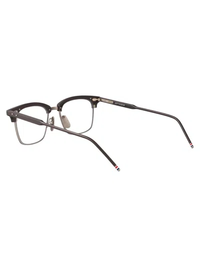 Thom Browne Tb711 Rectangular-frame Sunglasses In Black