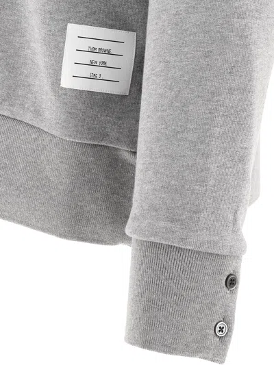 Thom Browne Signature Stripes Sweatshirt In Gray