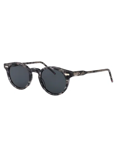 Thom Browne Grey Tortoise Acetate Sunglasses In Gray
