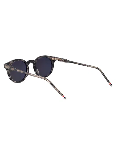 Thom Browne Grey Tortoise Acetate Sunglasses In Gray
