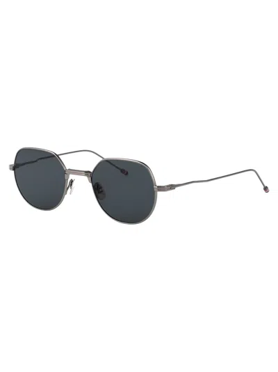 Thom Browne N11 Grey Titanium Titanium Sunglasses In Blue