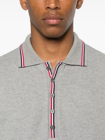 Thom Browne Polo Shirt Cotton Ribbed Collar
