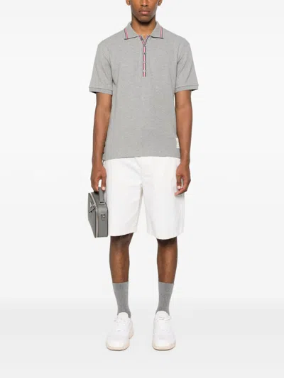 Thom Browne Polo Shirt Cotton Ribbed Collar