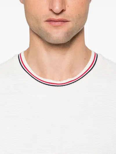 Thom Browne White T-shirt With Tricolour Detail Men