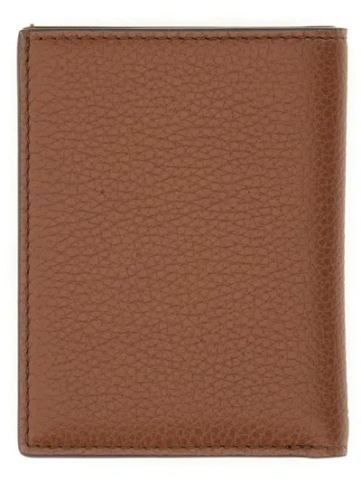 Tom Ford Textured Leather Compact Portfolio Line In Brown