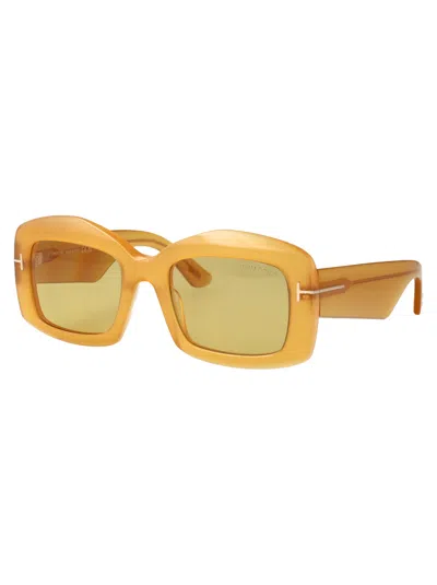 Tom Ford Full Frame Sunglasses In Yellow
