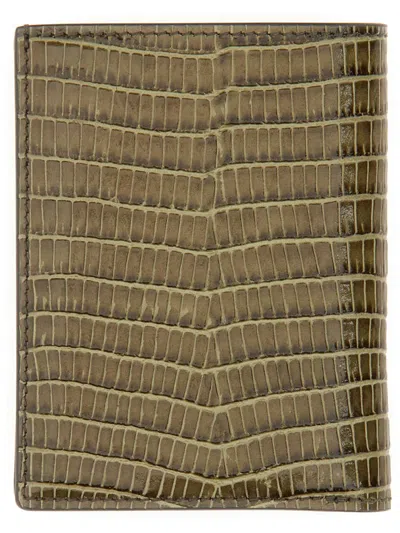 Tom Ford Green Calf Leather Wallets In Green