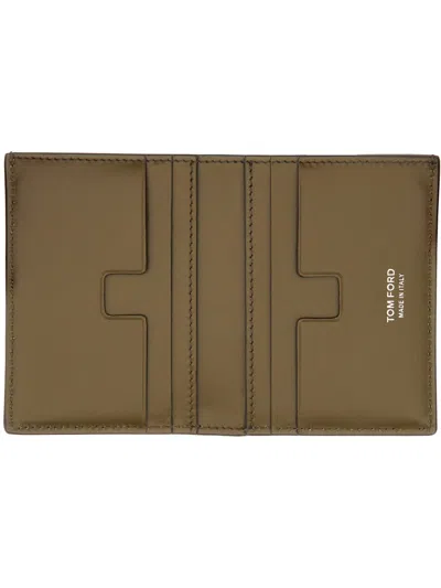 Tom Ford Green Calf Leather Wallets In Green