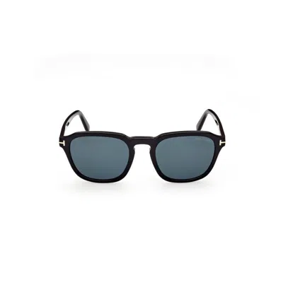 Tom Ford Nero Lucido / Blu Acetate Sunglasses