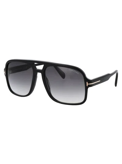 Tom Ford Nero Lucido / Fumo Grad Acetate Sunglasses