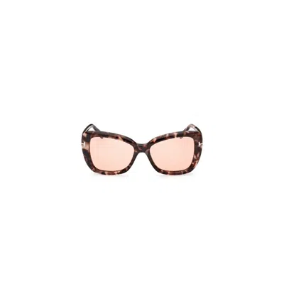 Tom Ford 55mm Butterfly Sunglasses In Brown