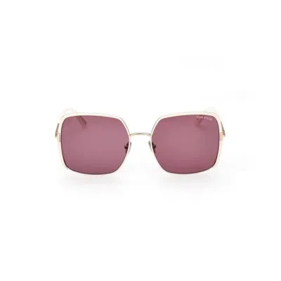 Tom Ford Raphaela Mixed-media Butterfly Sunglasses In Pink
