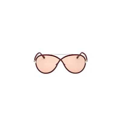 Tom Ford Rickie Twist Acetate Aviator Sunglasses In Pink