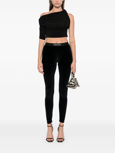 Tom Ford Stretch Lychra Leggings In Black