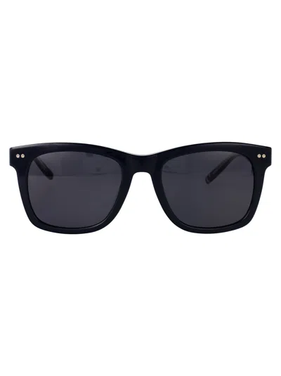 Tommy Hilfiger Black Acetate Sunglasses In Black