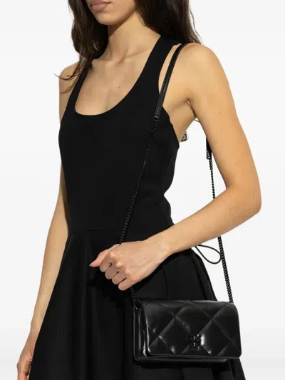 Tory Burch Quilted Shoulder Bags With Detachable Chain-link Strap In Black